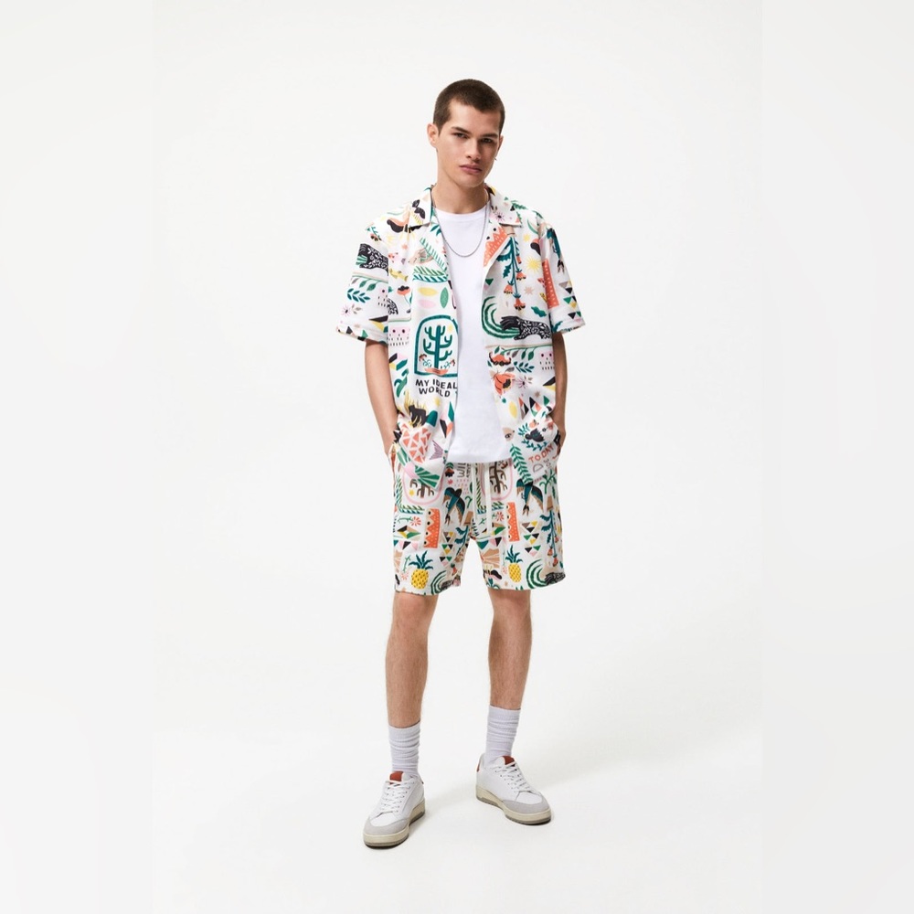 Zara Multicolor Casual Button Down Shirt